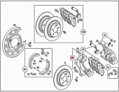 Скоба суппорта MERCEDES ORIGINAL задняя левая