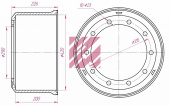 Барабан тормозной BPW/ROR MERITOR 420x180 H=227 d=290/335 n10x23