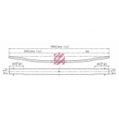 Лист рессоры RVI/VOLVO WEWELER задней коренной 9/26x90x234 830+830
