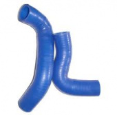 Патрубок радиатора ГАЗ-33104 Валдай дв.ММЗ-245 MEGAPOWER синий силикон к/т 2шт верх/низ