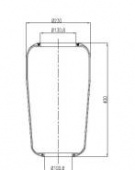 Пневморессора MAN/MB KANN чулок 467x210 Ø131/101